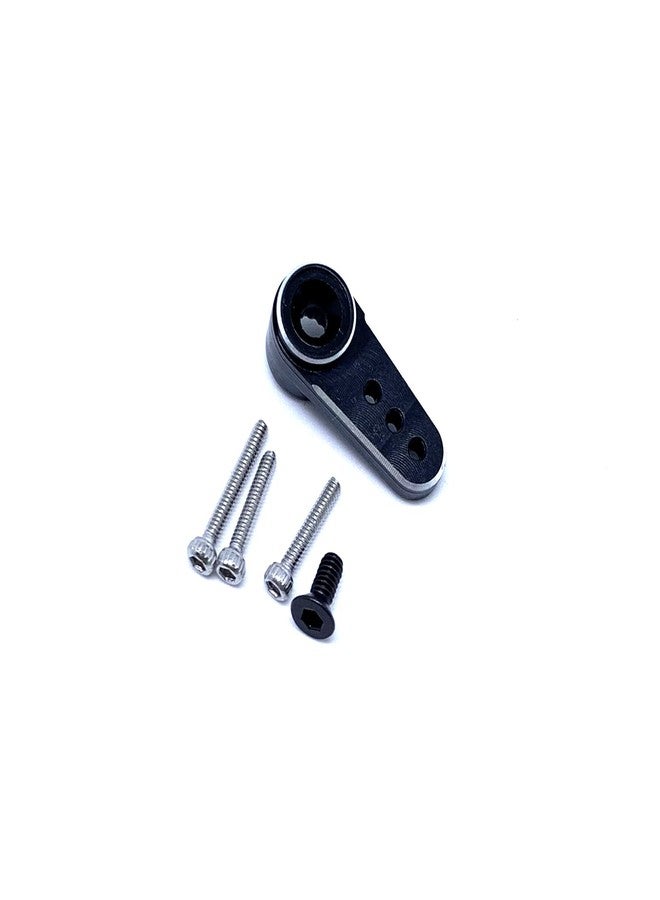 KingVal Replacement 2PCS CNC Metal 15T RC Servo Arm Horn Compatible with Emax ES08MA II Axial SCX24 1/24 RC Crawler Car (Black) - Image 2